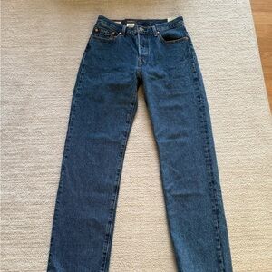 Levi's Women's Straight Leg Jeans in Deep Blue Denim